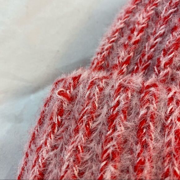 Treasure & Bond Hat Red Combo Cuffed Beanie Knit Casual Unisex Cozy Trendy Cute - Picture 3 of 6